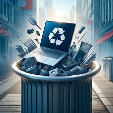 ordinateur-dans-une-poublelle obsolescence programmée